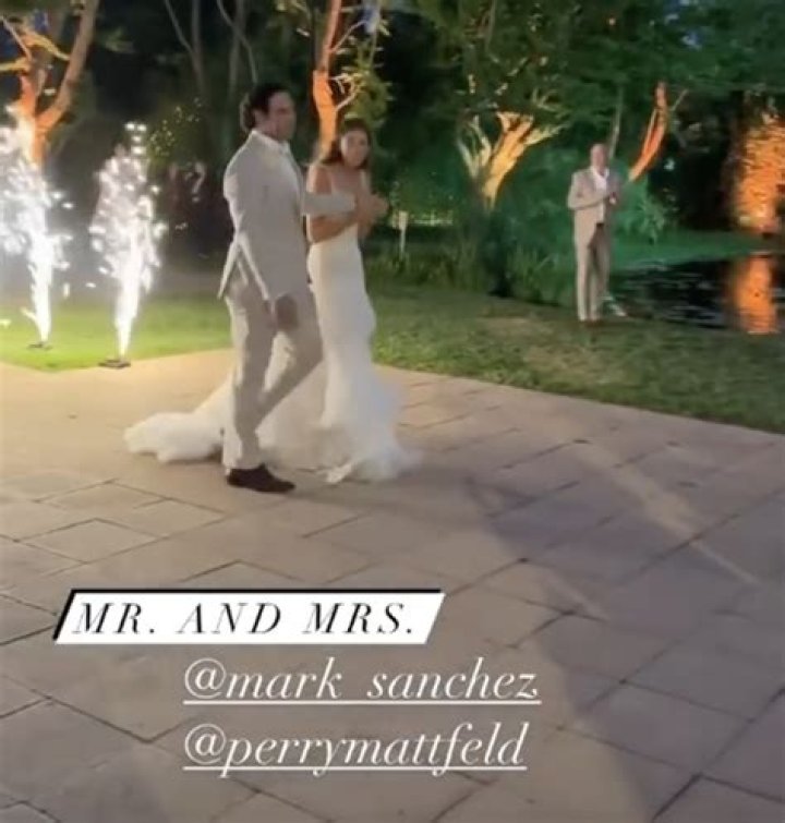Perry Mattfeld And Husband Mark Sanchez Share Wedding Vows