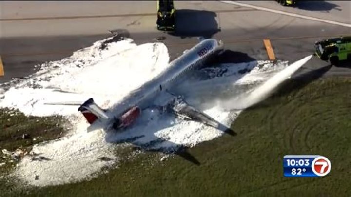 	Plane catches fire at Miami International Airport	