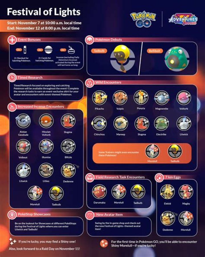 Pokémon Go ‘Festival of Lights’ event guide, research tasks and rewards
