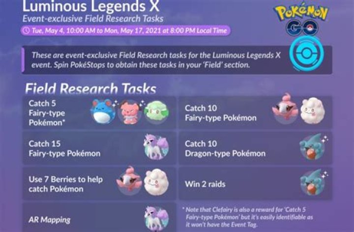 Pokemon Go Luminous Legends Y research quest: All tasks, Field Research, rewards