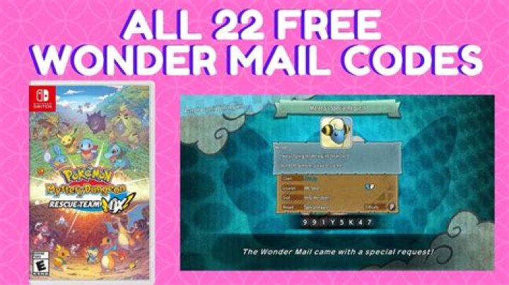Pokemon Mystery Dungeon DX Wonder Mail codes – free Gummi, missions, more