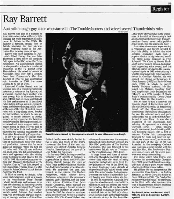 Ray Barrett Obituary, A Tribute to Strength and Inspiration – Death