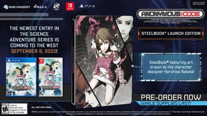 Science Adventure Visual Novel Anonymous;Code for PS4 & Switch Finally Gets New Release Date & Trailer