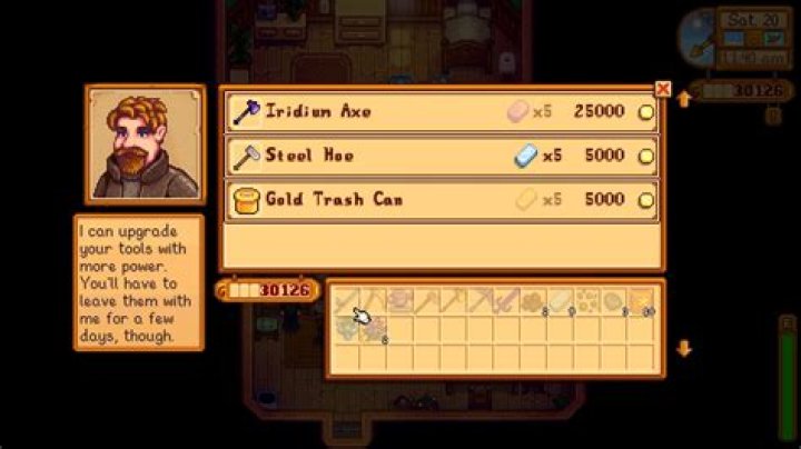 Stardew Valley: How to Upgrade All Tools and What They Do