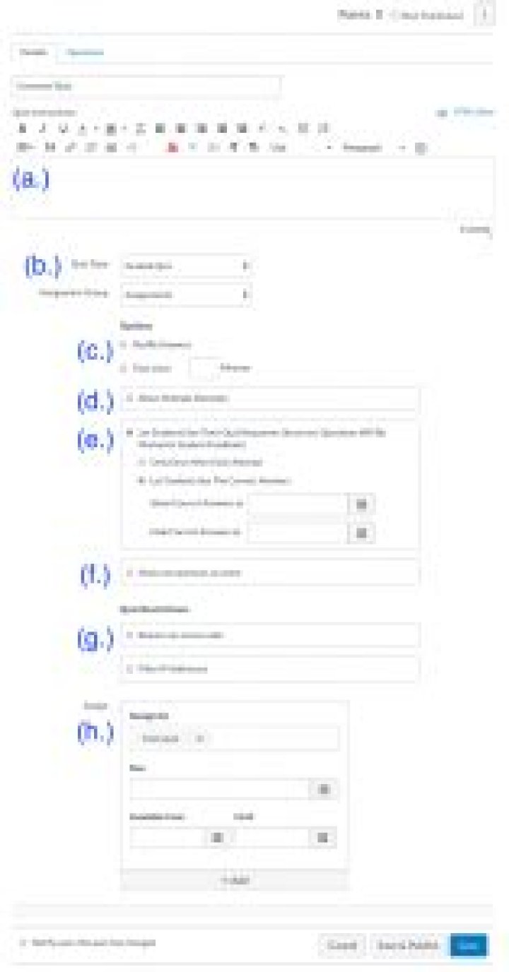Using Canvas for Quizzes, Tests, and Exams