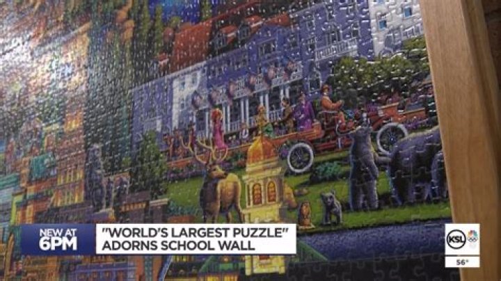 Utah middle school uses 60,000-piece puzzle to help fit together