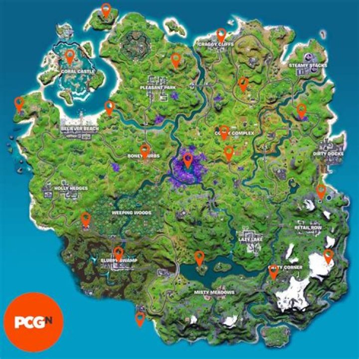 Where are all the alien artifacts in Fortnite Season 7?