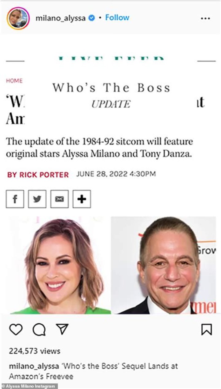 ‘Who’s the Boss?’ sequel to star Tony Danza, Alyssa Milano on Amazon Freevee